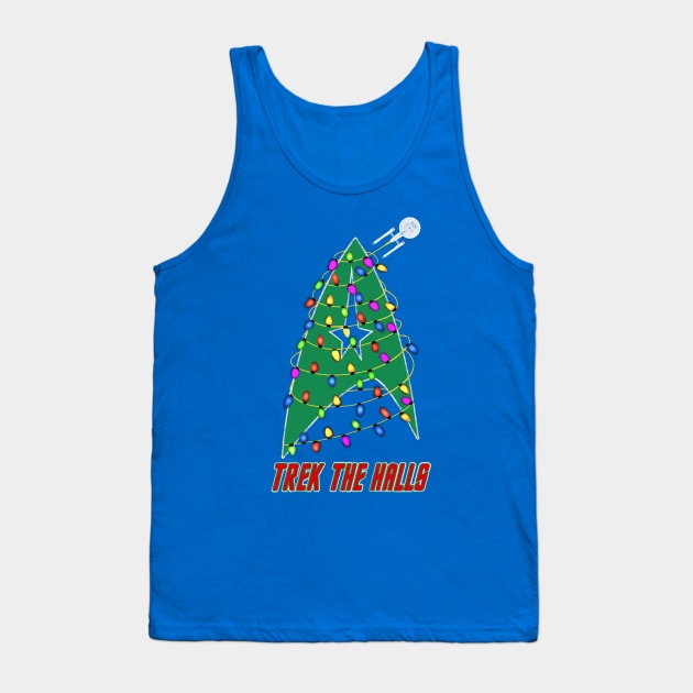 Trek the Halls Tank Top by DistractedGeek